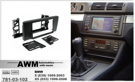 
 Переходная рамка AWM 781-03-102 для автомобилей: BMW 5 (E39) 1995-2003 X5 (E53. . фото 3