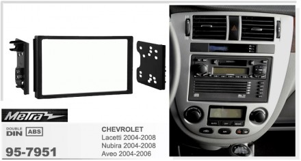 
 Переходная рамка Metra 95-7951 для автомобилей: Chevrolet Lacetti 2004-2008 Nu. . фото 3