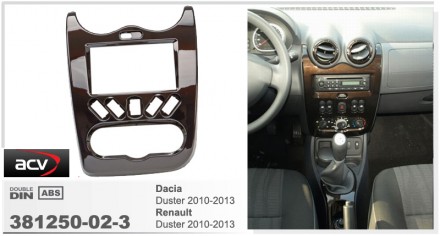
 Переходная рамка ACV 381250-02-3 для автомобилей: Dacia Duster 2010-2013  Rena. . фото 3