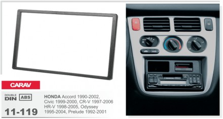 
 Переходная рамка Carav 11-119 для автомобилей: Honda Accord 1990-2002 Civic 19. . фото 3