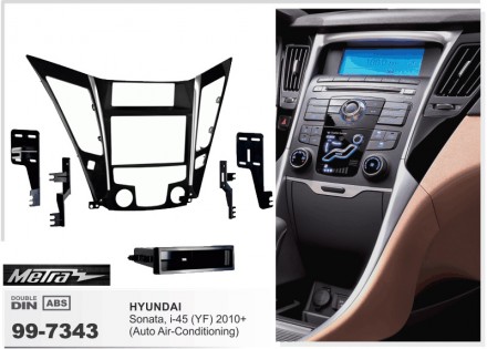 
 Переходная рамка Metra 99-7343 для автомобилей: Hyundai Sonata 2010+ i-45 2010. . фото 3