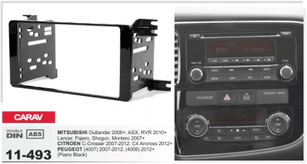 
 Переходная рамка Carav 11-493 для автомобилей: Mitsubishi Outlander 2006+ ASX . . фото 3