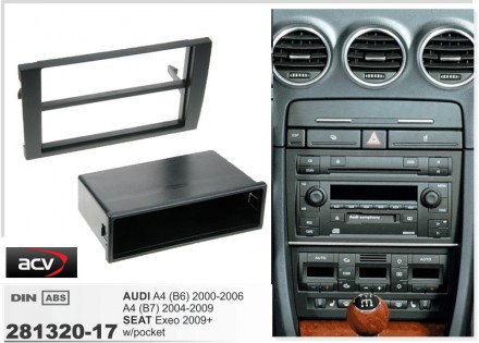 
 Переходная рамка ACV 281320-17 для автомобилей: Seat Exeo 2009+  Audi A4 (B6) . . фото 3