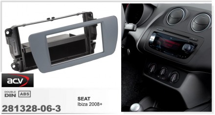 
 Переходная рамка ACV 281328-06-4 для автомобилей: Seat Ibiza 2008+  Переходная. . фото 3