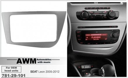 
 Переходная рамка AWM 781-29-101 для автомобилей: Seat  Leon 2005-2012  Переход. . фото 4