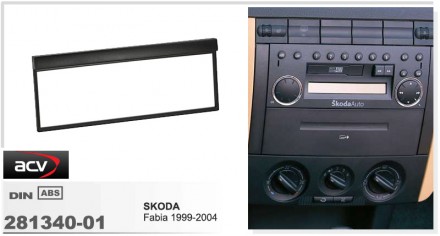 
 Переходная рамка ACV 281340-01 для автомобилей: Skoda Fabia 1999-2004 Переходн. . фото 3