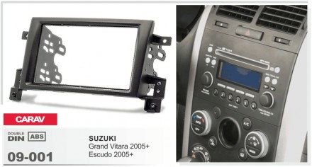 
 Переходная рамка Carav 09-001 для автомобилей: Suzuki Grand Vitara 2005+ Escud. . фото 3