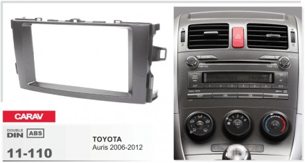 
 Переходная рамка Carav 11-110 для автомобилей: Toyota Auris 2006-2012  Переход. . фото 3