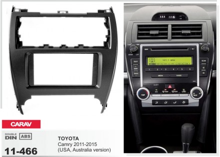 
 Переходная рамка Carav 11-466 для автомобилей: Toyota Camry (USA) 2011-2015  П. . фото 2
