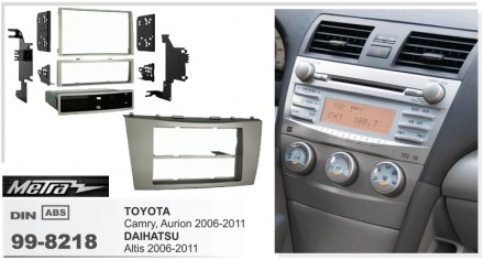 
 Переходная рамка Metra 99-8218 для автомобилей: Toyota Camry 2006-2011 Aurion . . фото 3