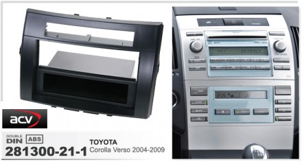
 Переходная рамка ACV 281300-21-1 для автомобилей: Toyota Corolla Verso 2004-20. . фото 3
