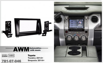 
 Переходная рамка AWM 781-07-046 для автомобилей: Toyota Tundra 2014+ Sequoia 2. . фото 3