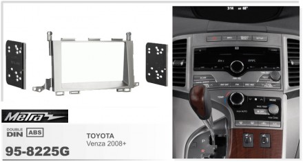 
 Переходная рамка Metra 95-8225G для автомобилей: Toyota Venza 2008+ Переходная. . фото 3