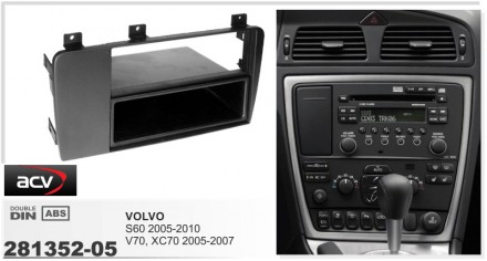 
 Переходная рамка ACV 281352-05 для автомобилей: Volvo S60 2005-2010 V70 2005-2. . фото 3