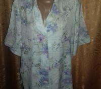 Рубашка женская на короткий рукав, размер 64, длина 78, объем 63. Цена 50 грн.. . фото 2