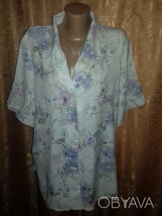 Рубашка женская на короткий рукав, размер 64, длина 78, объем 63. Цена 50 грн.. . фото 1