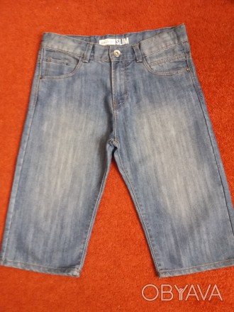 Шорти джинсові, в ідеальному стані, майже не ношені. Купували в Іспанії. Довжина. . фото 1
