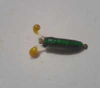 Вид : мормишка;
Специализация : зимняя ловля;
Цвет : темно зеленый с салатовым. . фото 2