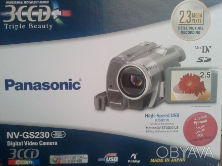 Відеокамера Panasonic NV-GS230 Стан відмінний. Повна заводська комплектація плюс. . фото 1