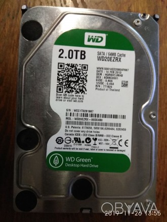 Жесткий диск 3.5" 2TB Western Digital (WD20EZRX) Новый,С хранения. . фото 1