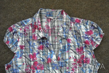 Очаровательная, приятная на ощупь рубашечка с коротким рукавом (блузка на лето),. . фото 1