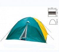 Палатка шестиместная с тентом для любителей туризма и активного отдыха. Палатка . . фото 3