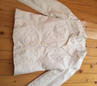 Білий піджак. Тканина з білим принтом. Розмір 40.. . фото 2