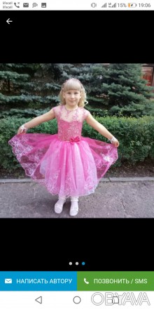 Продам красивое нарядное платье на девочку возрастом 5-6лет,одевалось всего 1 ра. . фото 1
