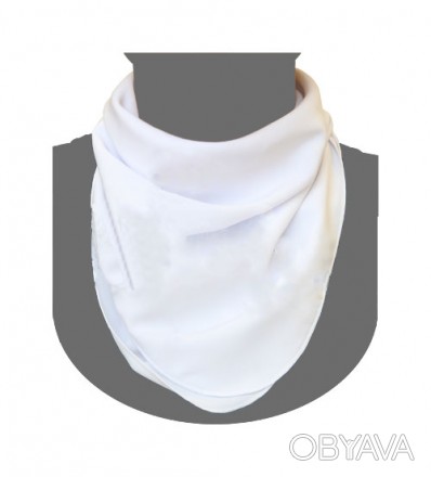 Шейный платок белого цвета из атласа, подходит под сублимацию.
Размер: 50х50 см. . фото 1