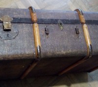 чемодан німецький часів війни, вічний, легкий, міцний, дерево, метал, з торців р. . фото 4