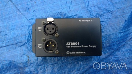 Фантомне живлення Audio-Technica AT8801 для конденсаторного мікрофону. В комплек. . фото 1
