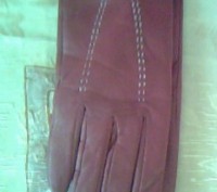 Женские утепленные кожаные перчатки Chanel. Кожа натуральная, очень мягкая. Разм. . фото 2