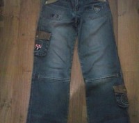 Брюки женские джинсовые из плотной ткани свободного кроя( прямые). Талия средняя. . фото 2