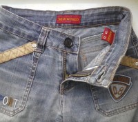 Брюки женские джинсовые из плотной ткани свободного кроя( прямые). Талия средняя. . фото 5
