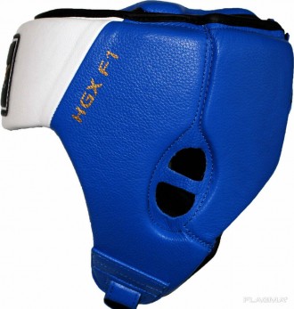 Боксерский шлем для соревнований RDX BlueБоксерский шлем RDX Leather надежно защ. . фото 4