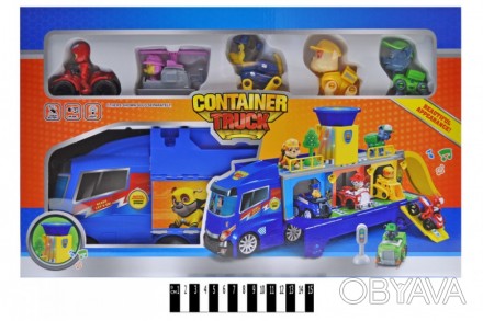 Вантажівка з героями "Щенячий патруль" музично-світлова, в коробці, G2037 р.47*1. . фото 1