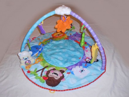 Игровой музыкальный коврик для младенца с дугами и подвесками Baby Go Fisher Pri. . фото 11