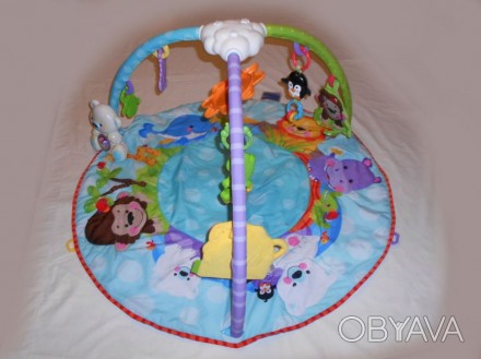 Игровой музыкальный коврик для младенца с дугами и подвесками Baby Go Fisher Pri. . фото 1