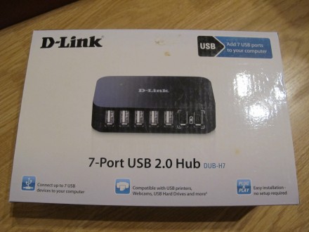 7 - port USB 2.0 Hub портовый концентратор. . фото 2