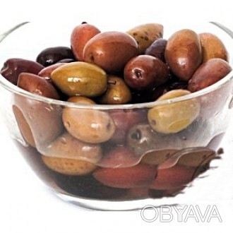 Грецькі бочкові натуральні оливки, сорт "Каламата" дрібна.. . фото 1