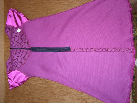 Красивое, аккуратное, велюровое, нарядное платье фиолетового цвета для девочки 7. . фото 11