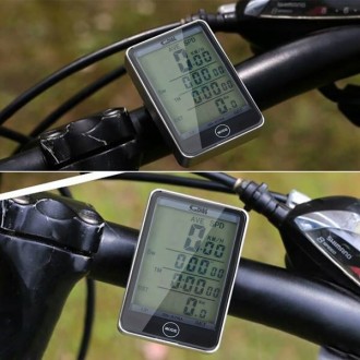 Безпровідний велокомп'ютер SunDing SD-576C спідометр годинник термометр 27 функц. . фото 4