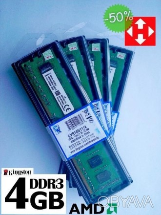 Оперативна пам’ять DDR3 4Gb Kingston KVR1333D3N9/4G - 400грн KVR16N11/4 - 420грн. . фото 1