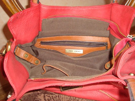Красивая фирменная модная оригинальная кожаная сумка Джимми Чу (Jimmy Choo) в ко. . фото 4