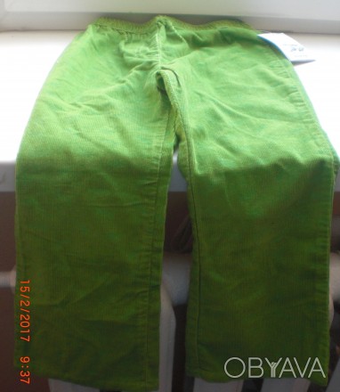 Штани зелені світлі  Blunderblue 5 років, вільвет.
На штанах малюнки-конфетки
. . фото 1