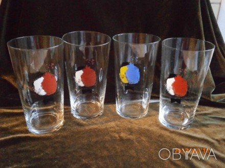 Стеклянные стаканы с птичками, производства ГДР. Красивые и их приятно держать в. . фото 1