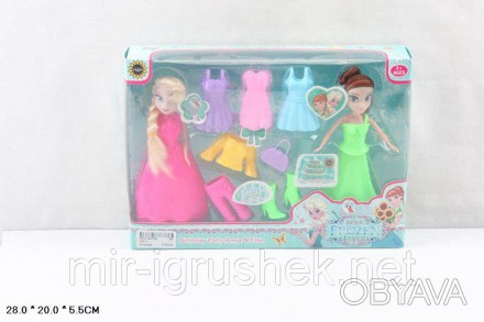Кукла "Frozen "Семья " 312A-3 (120шт/2) мальчик+девочка, 2 фигурки в наборе, в п. . фото 1