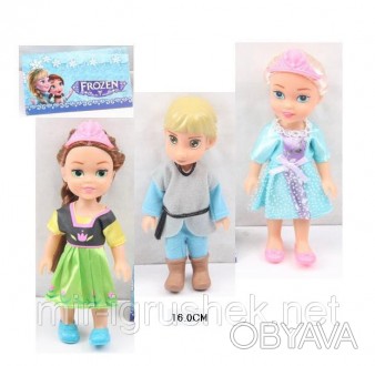 Кукла "Frozen " BX008-1/2/3 (480шт/3) 3 вида, в пак. 16см. . фото 1
