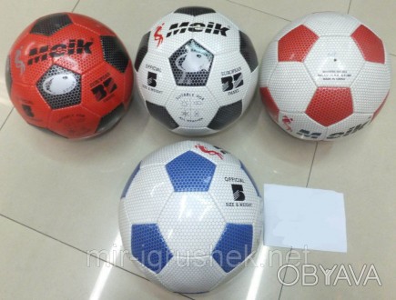 Мяч футбольный EV 3162 (30шт) размер 5, ПВХ 1,6мм, 2слоя, 32панели, 300-320г, 5в. . фото 1
