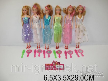 Кукла типа "Барби " H632 (600шт) более 12 видов, в бальном платье, в пакете 29см. . фото 1